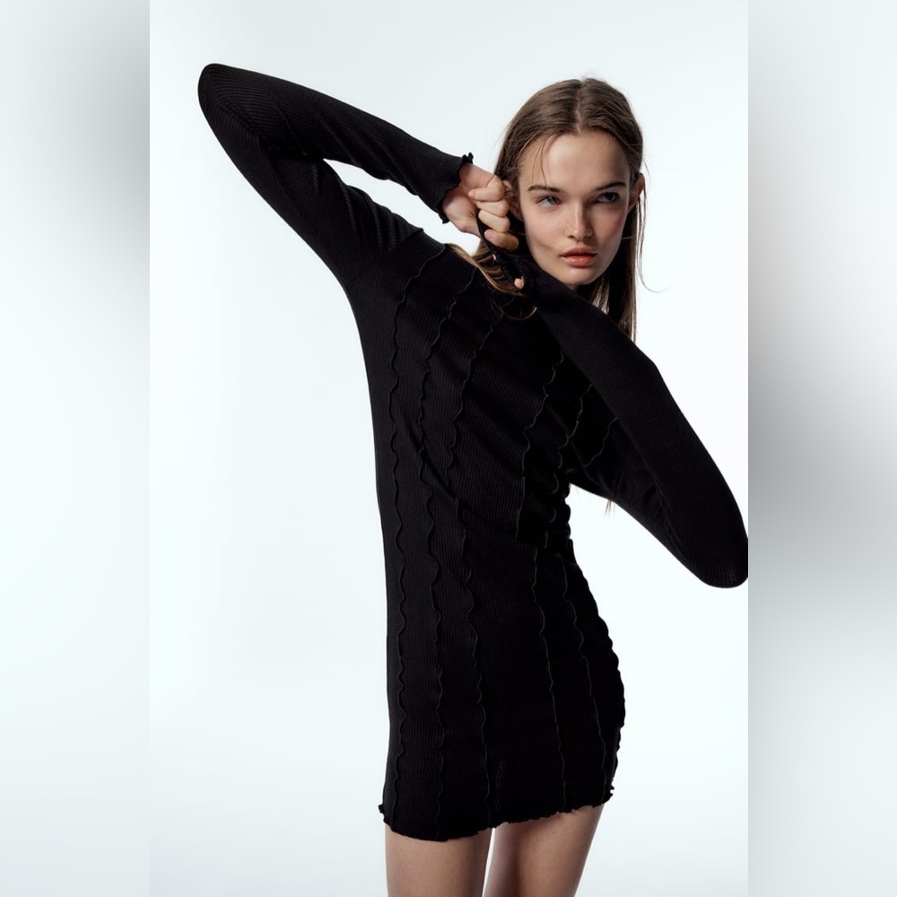 ZARA SEAM DETAIL RIBBED DRESS BRAND NEW WITH TAGS SMALL